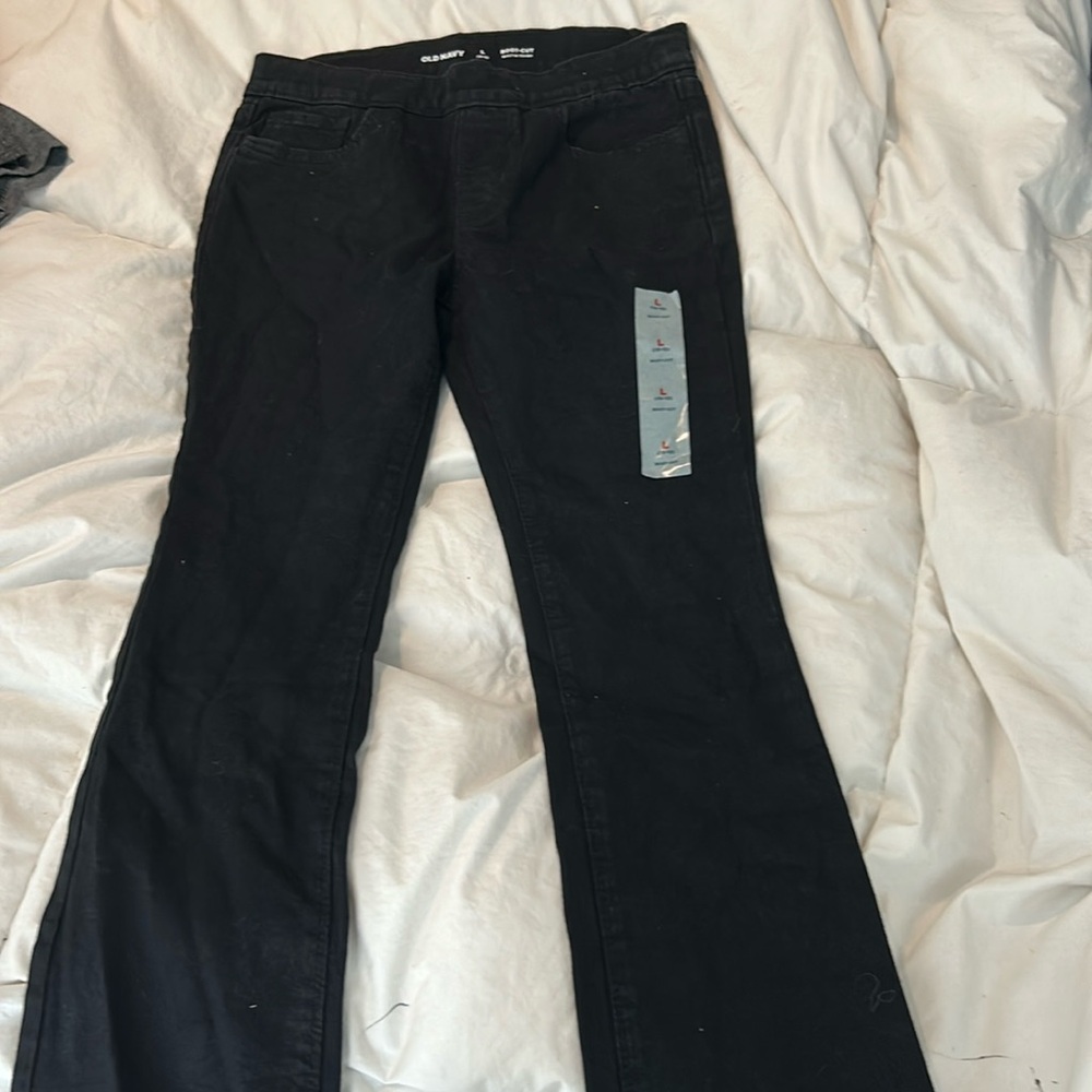 Girls large boot cut pull on jeans